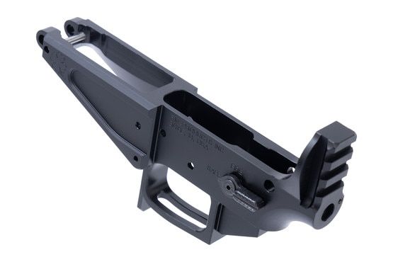 FM Products MIKE-102 Stripped Lower Receiver has a Picatinny rail stock adapter